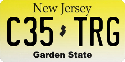 NJ license plate C35TRG