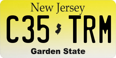 NJ license plate C35TRM