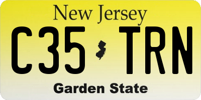 NJ license plate C35TRN