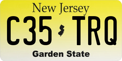 NJ license plate C35TRQ