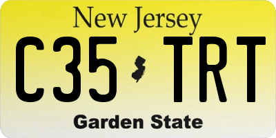 NJ license plate C35TRT