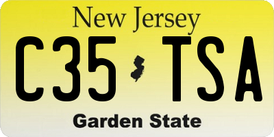 NJ license plate C35TSA