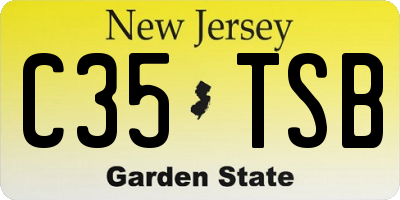 NJ license plate C35TSB