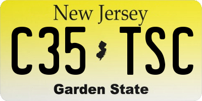 NJ license plate C35TSC