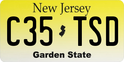 NJ license plate C35TSD