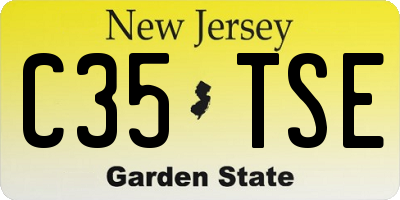 NJ license plate C35TSE
