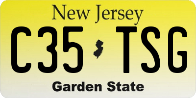 NJ license plate C35TSG