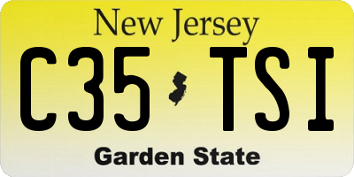 NJ license plate C35TSI