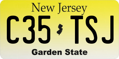 NJ license plate C35TSJ