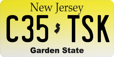 NJ license plate C35TSK