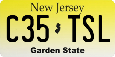 NJ license plate C35TSL