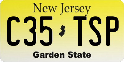 NJ license plate C35TSP