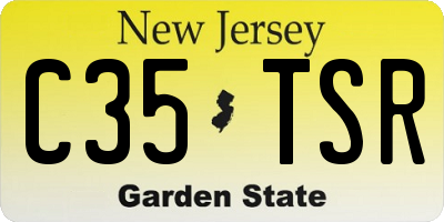 NJ license plate C35TSR
