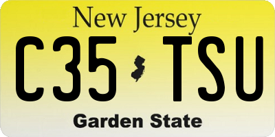 NJ license plate C35TSU