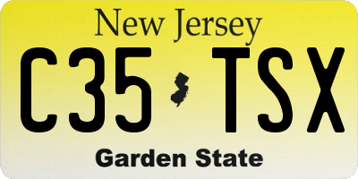 NJ license plate C35TSX