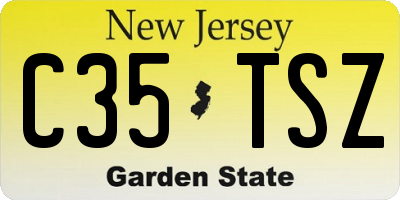 NJ license plate C35TSZ
