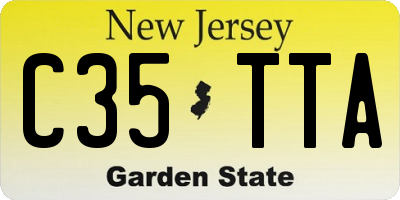 NJ license plate C35TTA