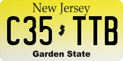 NJ license plate C35TTB