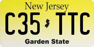 NJ license plate C35TTC