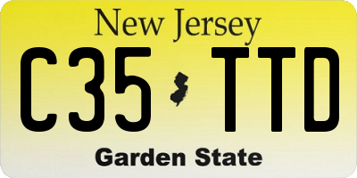 NJ license plate C35TTD