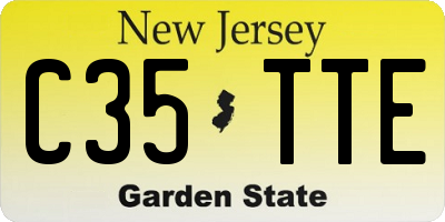 NJ license plate C35TTE