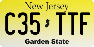 NJ license plate C35TTF