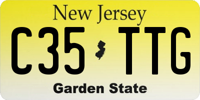 NJ license plate C35TTG