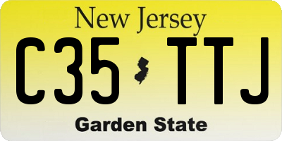 NJ license plate C35TTJ