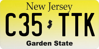 NJ license plate C35TTK