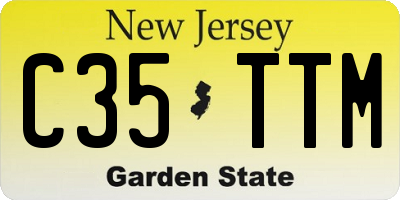 NJ license plate C35TTM
