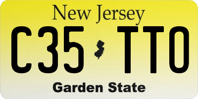 NJ license plate C35TTO