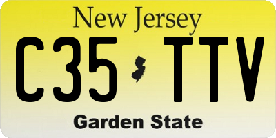 NJ license plate C35TTV