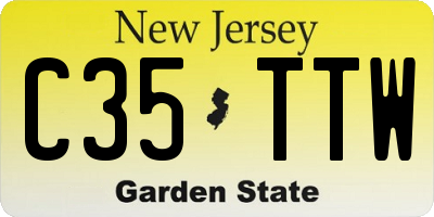 NJ license plate C35TTW
