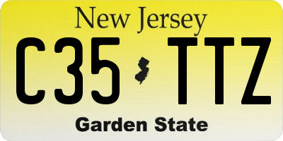 NJ license plate C35TTZ