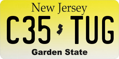 NJ license plate C35TUG