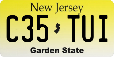 NJ license plate C35TUI