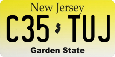 NJ license plate C35TUJ