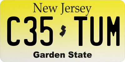 NJ license plate C35TUM