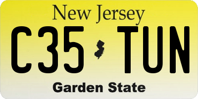 NJ license plate C35TUN