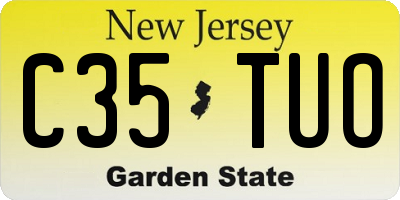 NJ license plate C35TUO