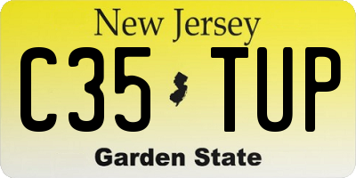 NJ license plate C35TUP