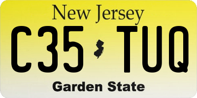 NJ license plate C35TUQ