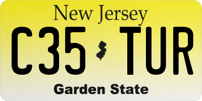NJ license plate C35TUR