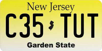 NJ license plate C35TUT