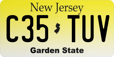 NJ license plate C35TUV