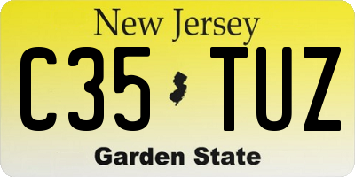 NJ license plate C35TUZ