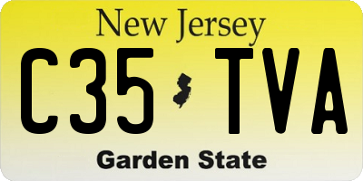 NJ license plate C35TVA