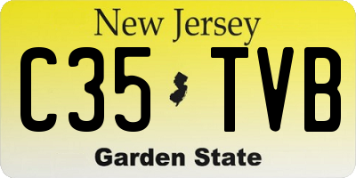 NJ license plate C35TVB