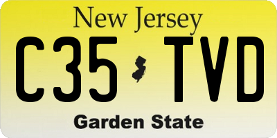 NJ license plate C35TVD