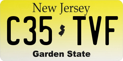 NJ license plate C35TVF